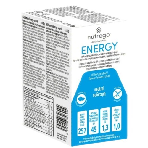 Nutrego Energy Příchuť Neutral por.sol. 4× 80 g