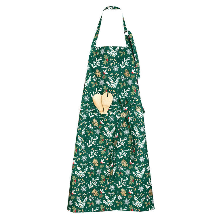 Kuchyňská zástěra ZIMNÍ VĚTVIČKY