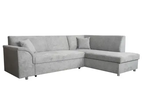 Rohová sedací souprava Bernett, holubí šedá látka, pravý roh