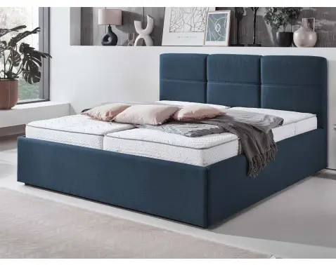 Postel Domango 140x200 cm, denimově modrá látka