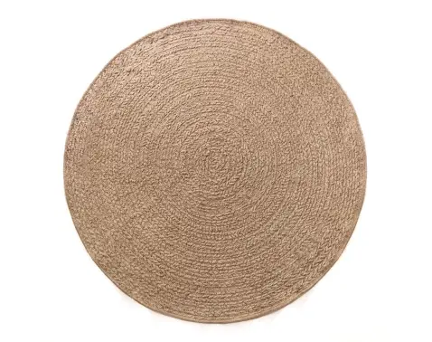 Kulatý koberec Kenzy 120 cm, přírodní kruhy