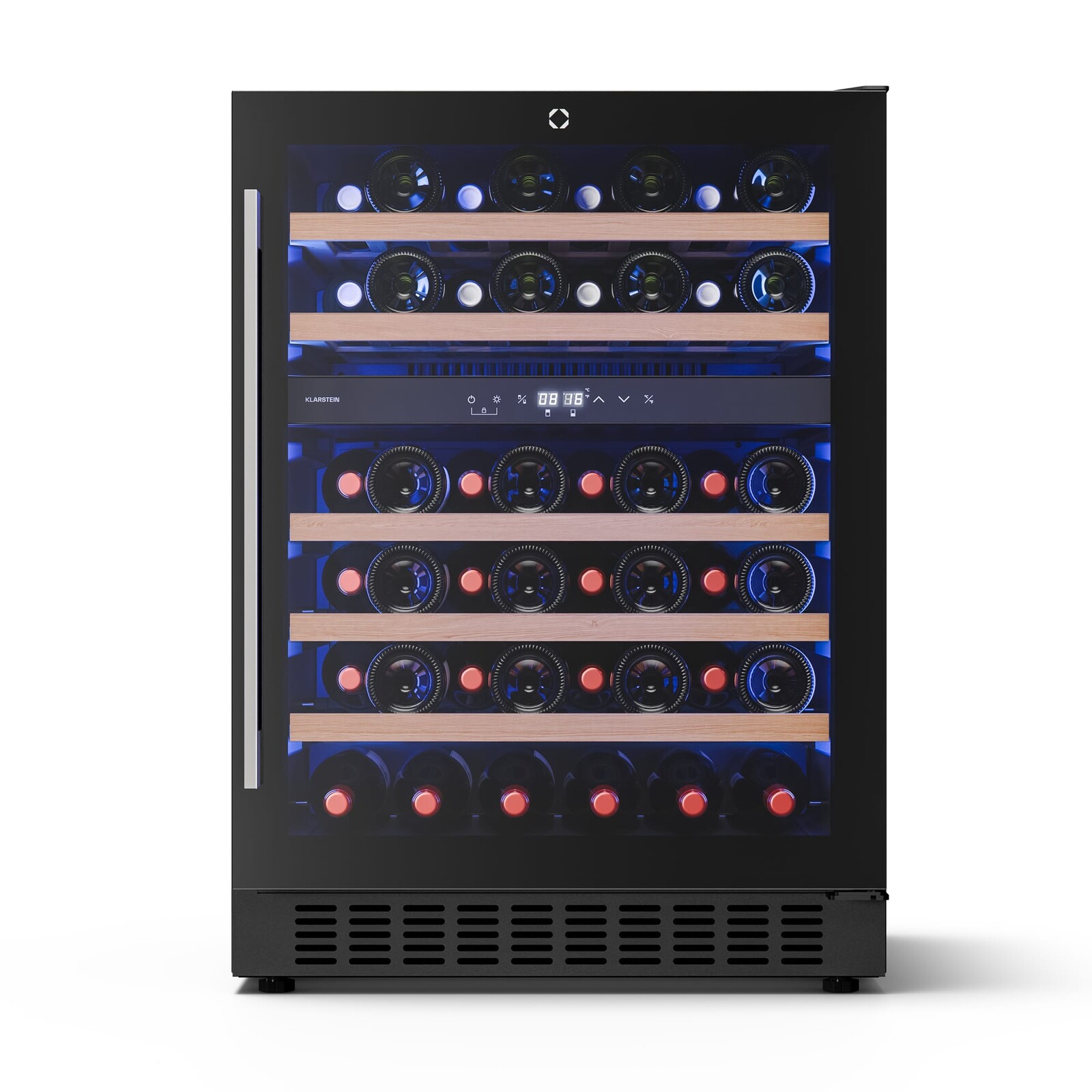 Klarstein Illuminosa vestavná lednice na víno | Dvouzónová | 129 litrů | 46 lahví | 60 cm
