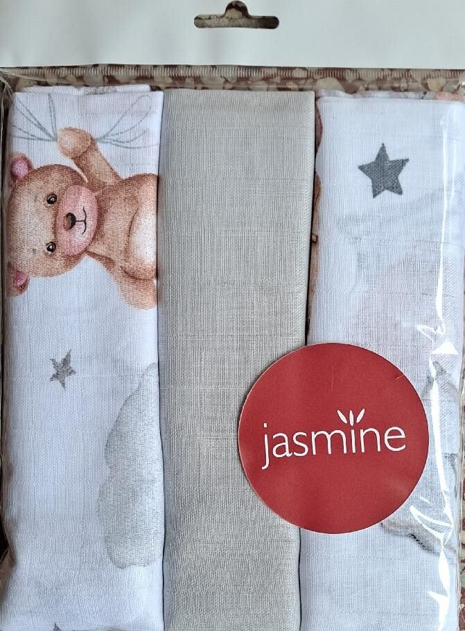 JASMINE Mušelínové pleny sada mix Boy1 + Girls1 3ks