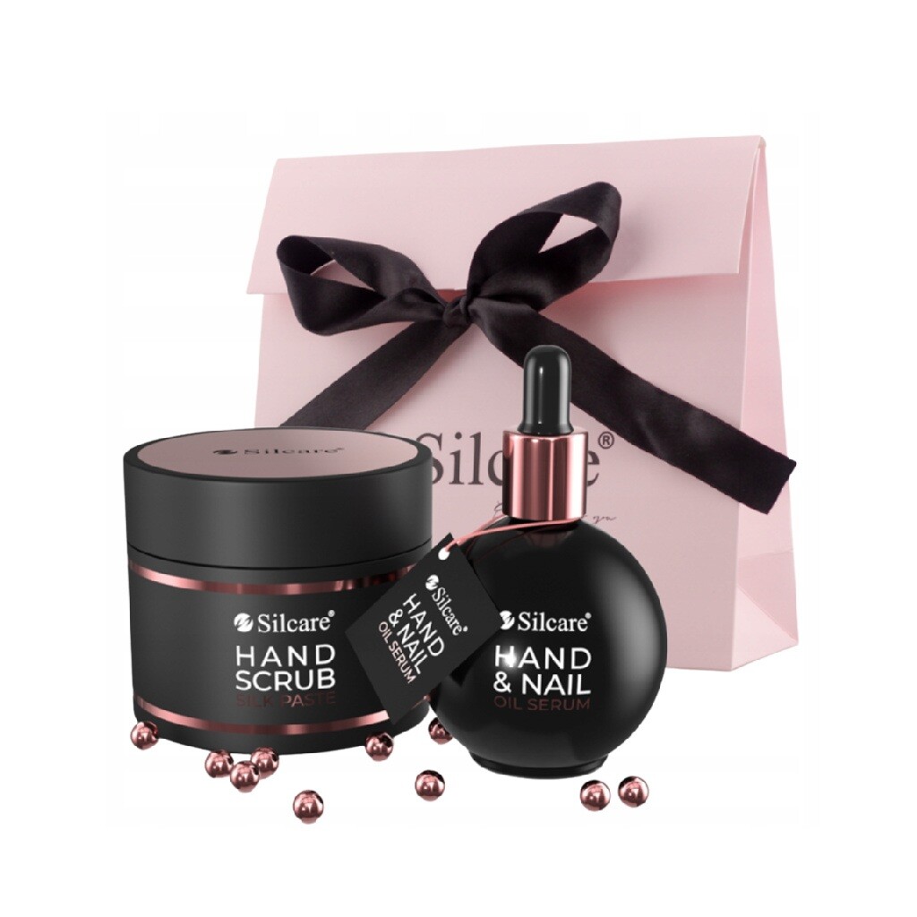 Silcare So Rose! So Gold! Hand & Nail Care Set 2ks Dárková sada pro péči o ruce peeling + sérum