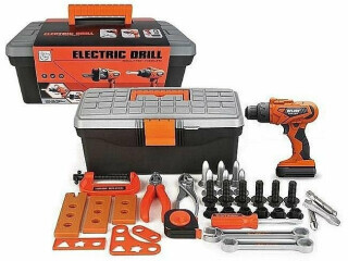 Velká dětská sada nářadí v kufru – 36 dílů s vrtačkou