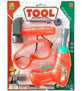 Sada nářadí - vrtačka, kladívko a brýle