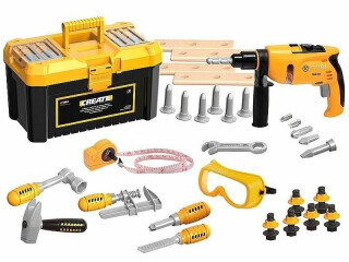 Sada nářadí v kufru s vrtačkou na baterii