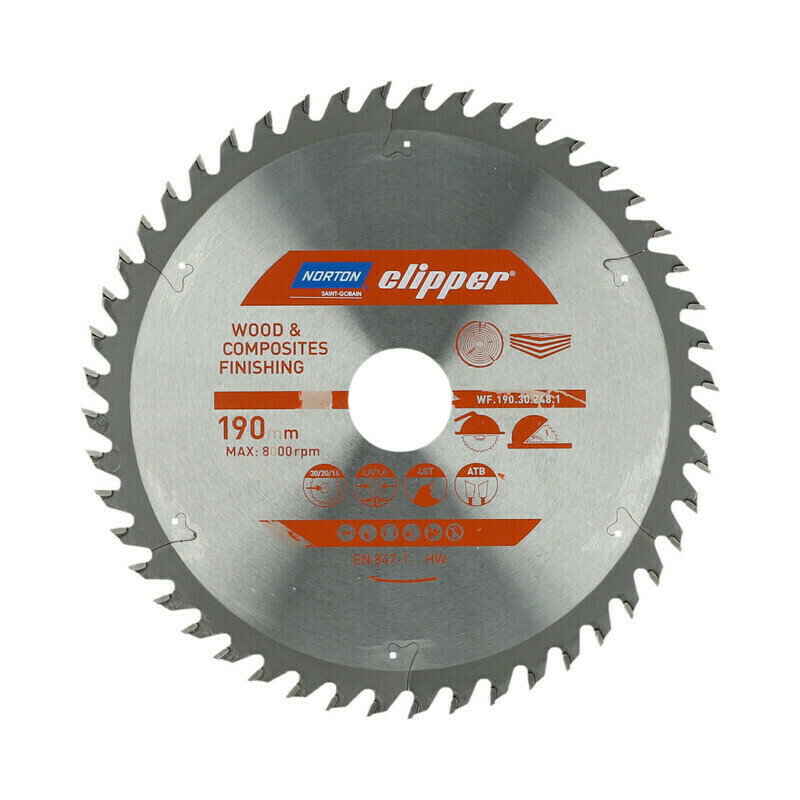 Kotouč pilový na dřevo Norton Clipper TCT 190×30 mm 48 z.