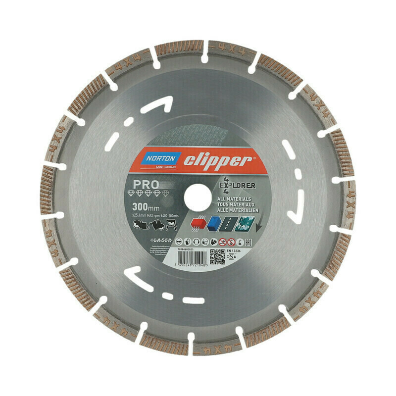 Kotouč řezný DIA Norton Clipper PRO 4×4 EXPLORER 300×25,4 mm