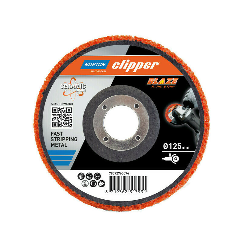 Kotouč čistící Norton Clipper 125×22 mm oranžový na kov