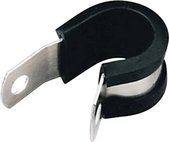 Hliníková připevňovací sponka s ochranným profilem z chloroprenu HellermannTyton Množství: 1 ks