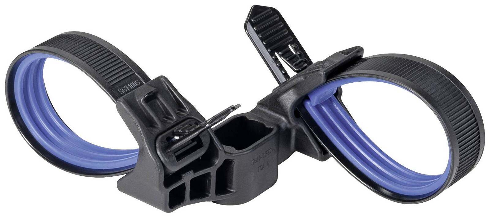 HellermannTyton 156-04098, SGT100SDSB5-6-PA66HS/TPE/PA66HIRHS-BK/BU, stahovací pásky, černá/modrá, 1 ks