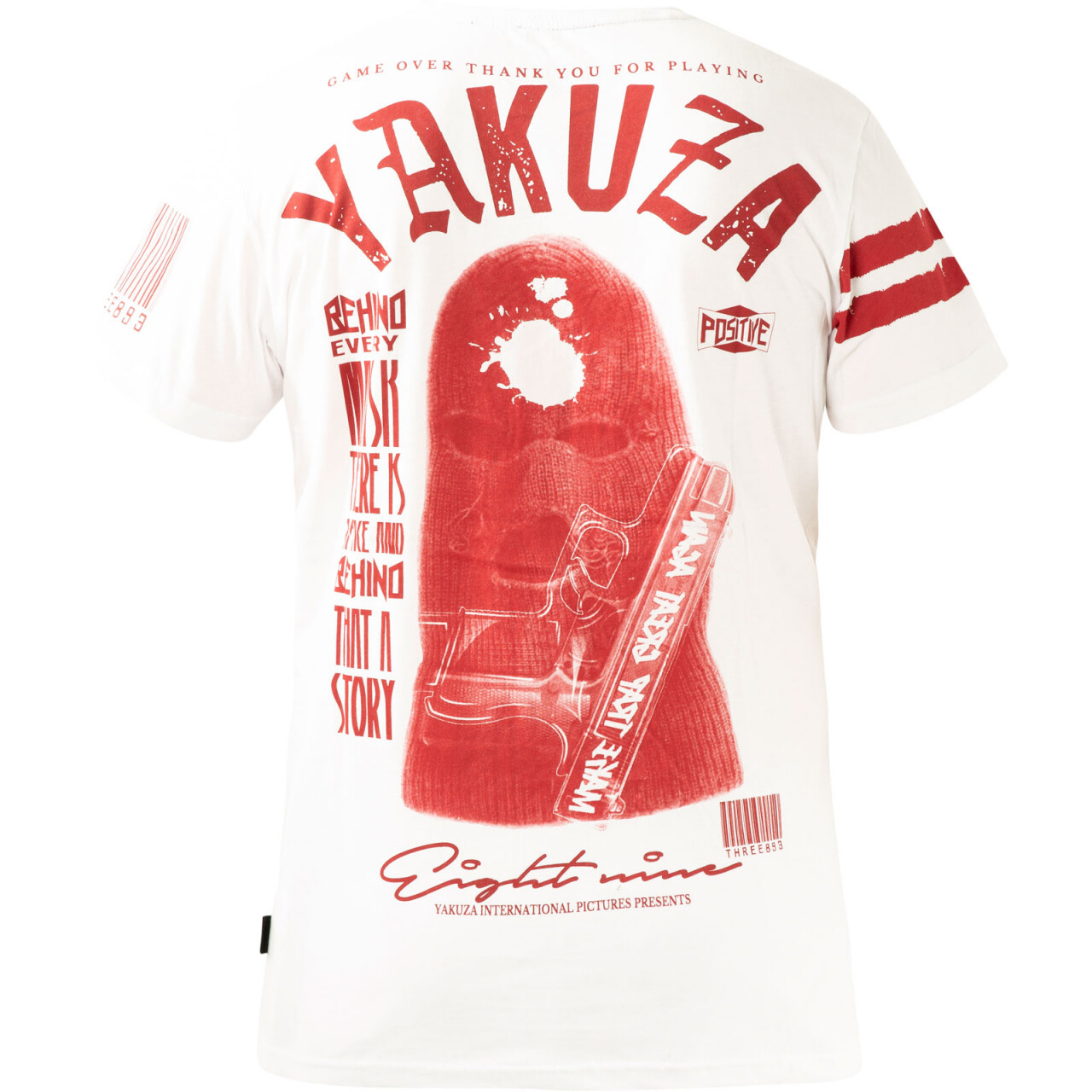 Triko pánské Yakuza Ulster - bílé-červené, XL