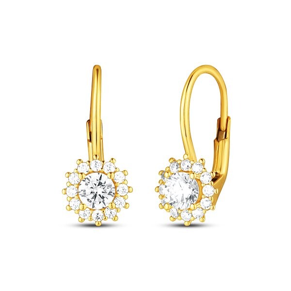 Náušnice se syntetickými kameny 236-087-002276 1.85g