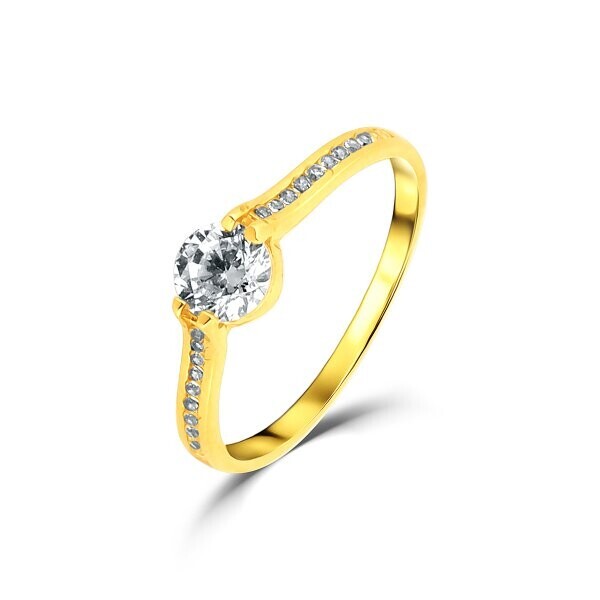 Prsten soliter se syntetickým kamenem 223-588-0335 52-1.55g