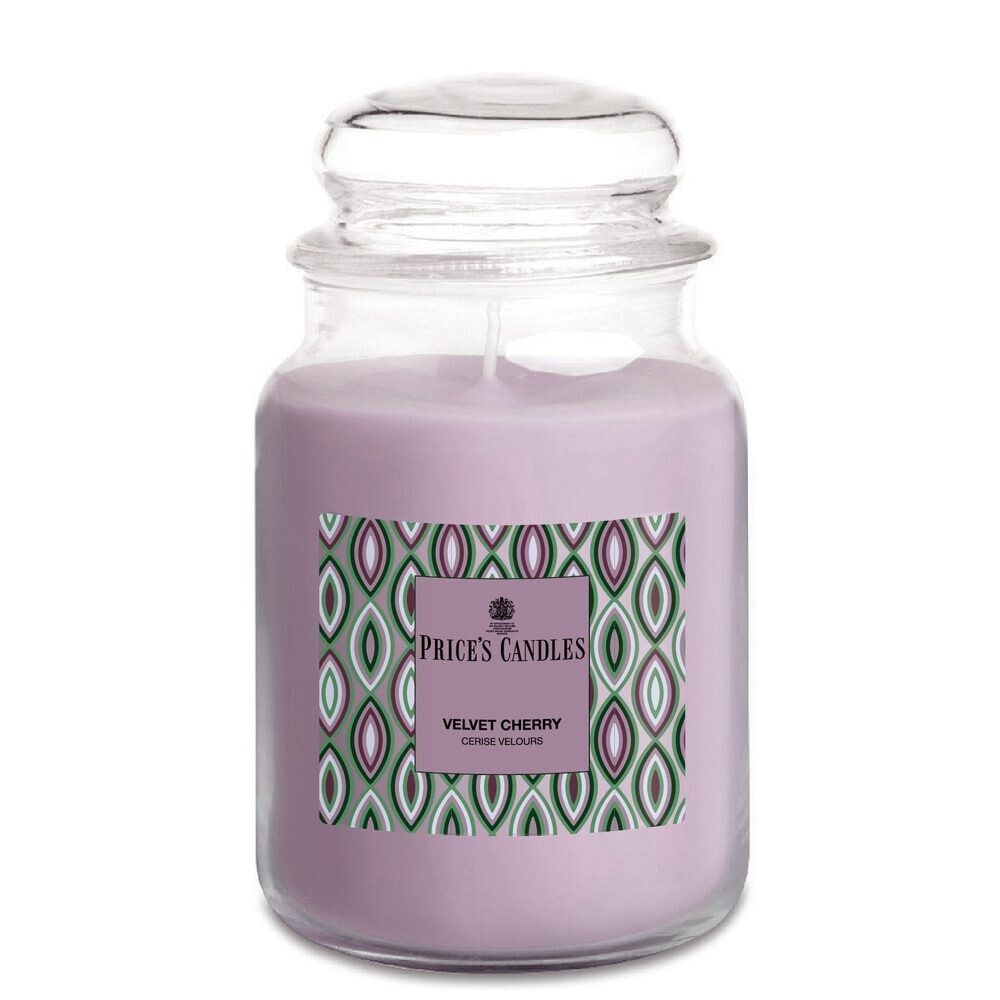 Price’s Price's MAXI vonná svíčka ve skle Velvet Cherry - hoření 130h