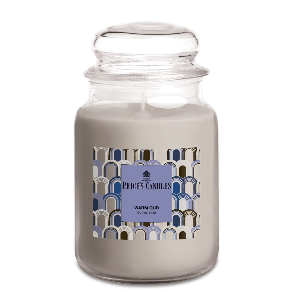 Price’s Price's MAXI vonná svíčka ve skle Warm Oud - hoření 130h