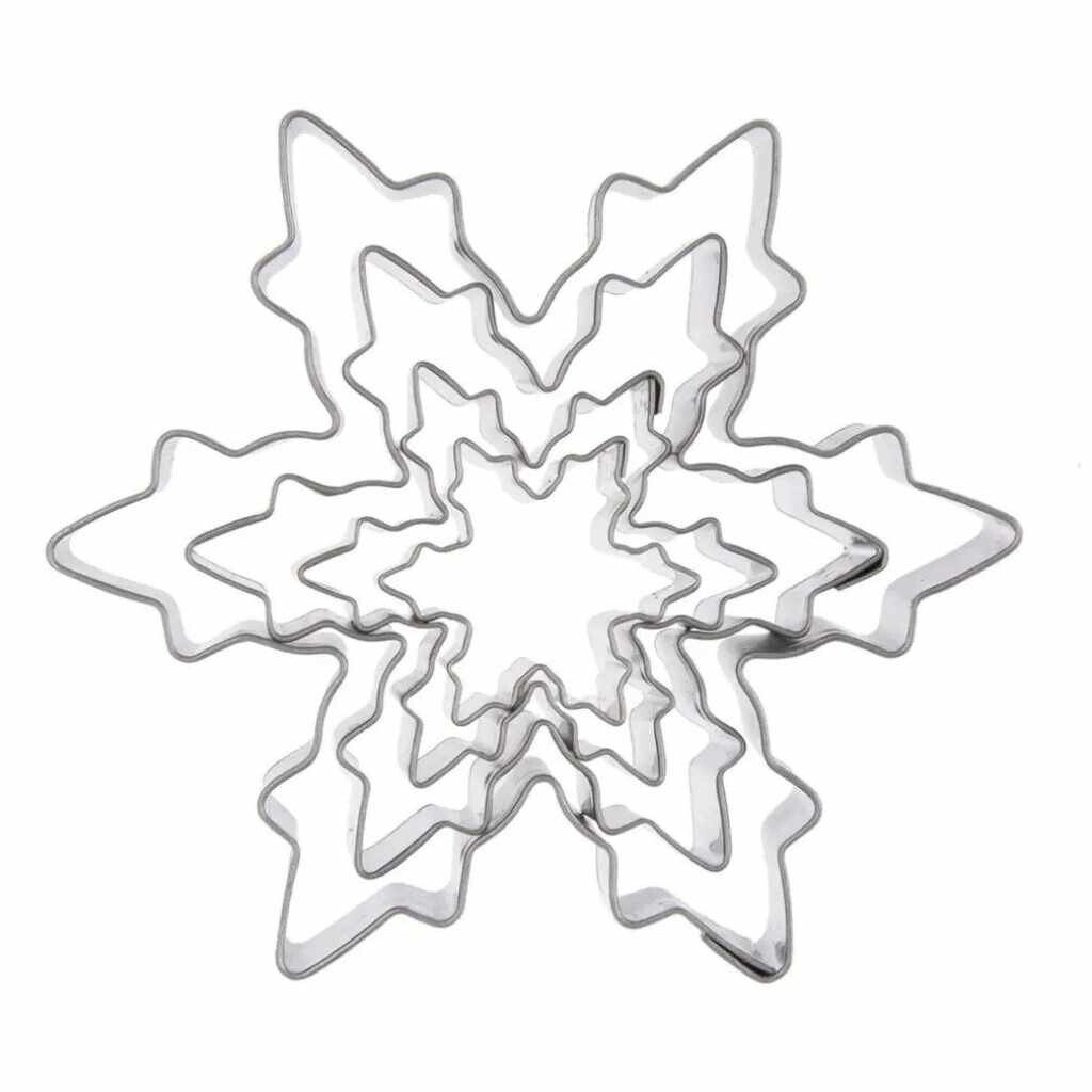 Orion domácí potřeby Orion Sada vykrajovátek Sněhová vločka 4ks