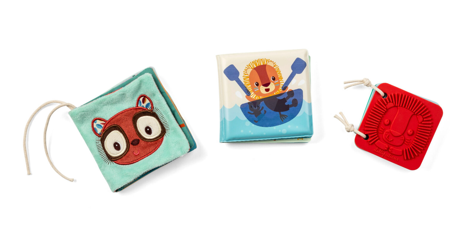 Lilliputiens - set 3 senzorických knížek - lev Jack