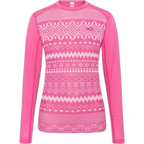 KARI TRAA LIVE Dámské merino triko, růžová, velikost