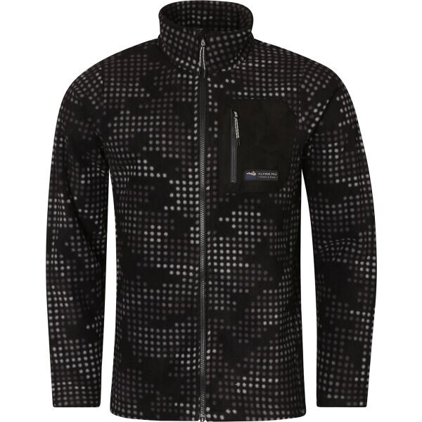 ALPINE PRO OKRAD Pánská outdoorová mikina, černá, velikost