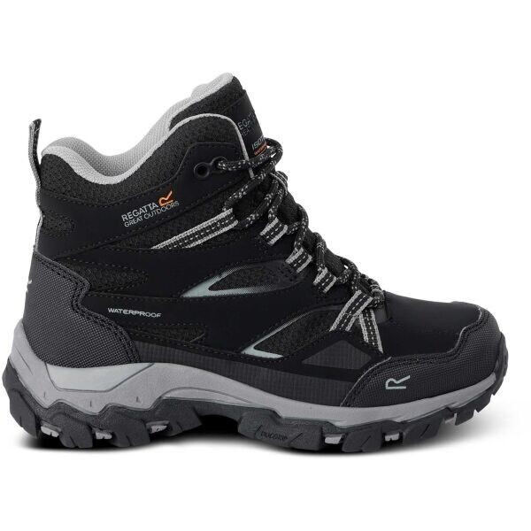 REGATTA OUTDOORS HOLCOMBE III KIDS Dětská treková obuv, černá, velikost