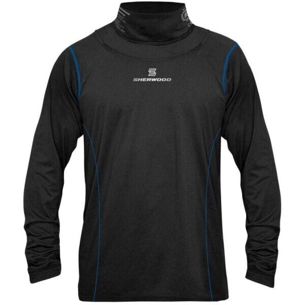 SHERWOOD NECK GUARD JR Triko s nákrčníkem, černá, velikost