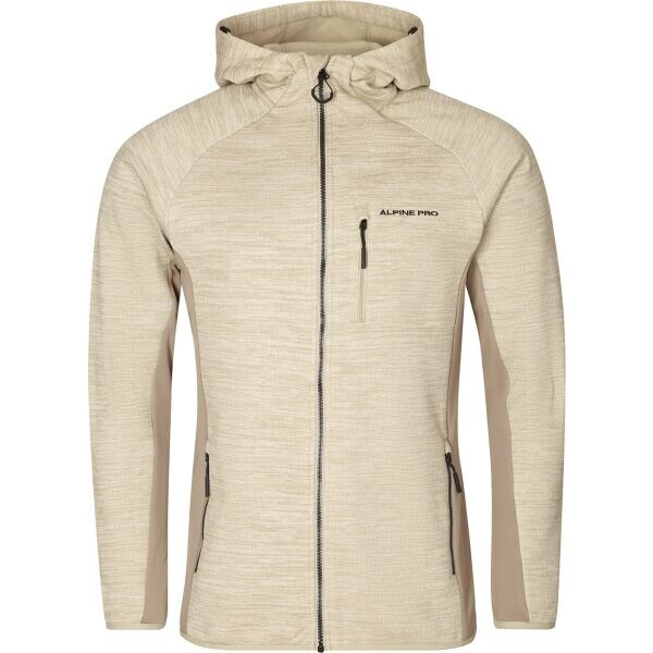 ALPINE PRO IBEC Pánská mikina, béžová, velikost