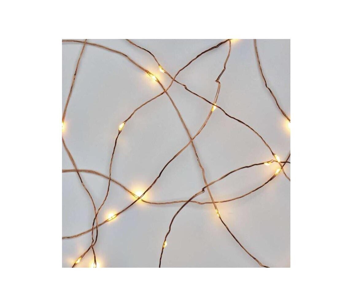 LED Vánoční řetěz 20xLED/2,4m teplá bílá D3AW07