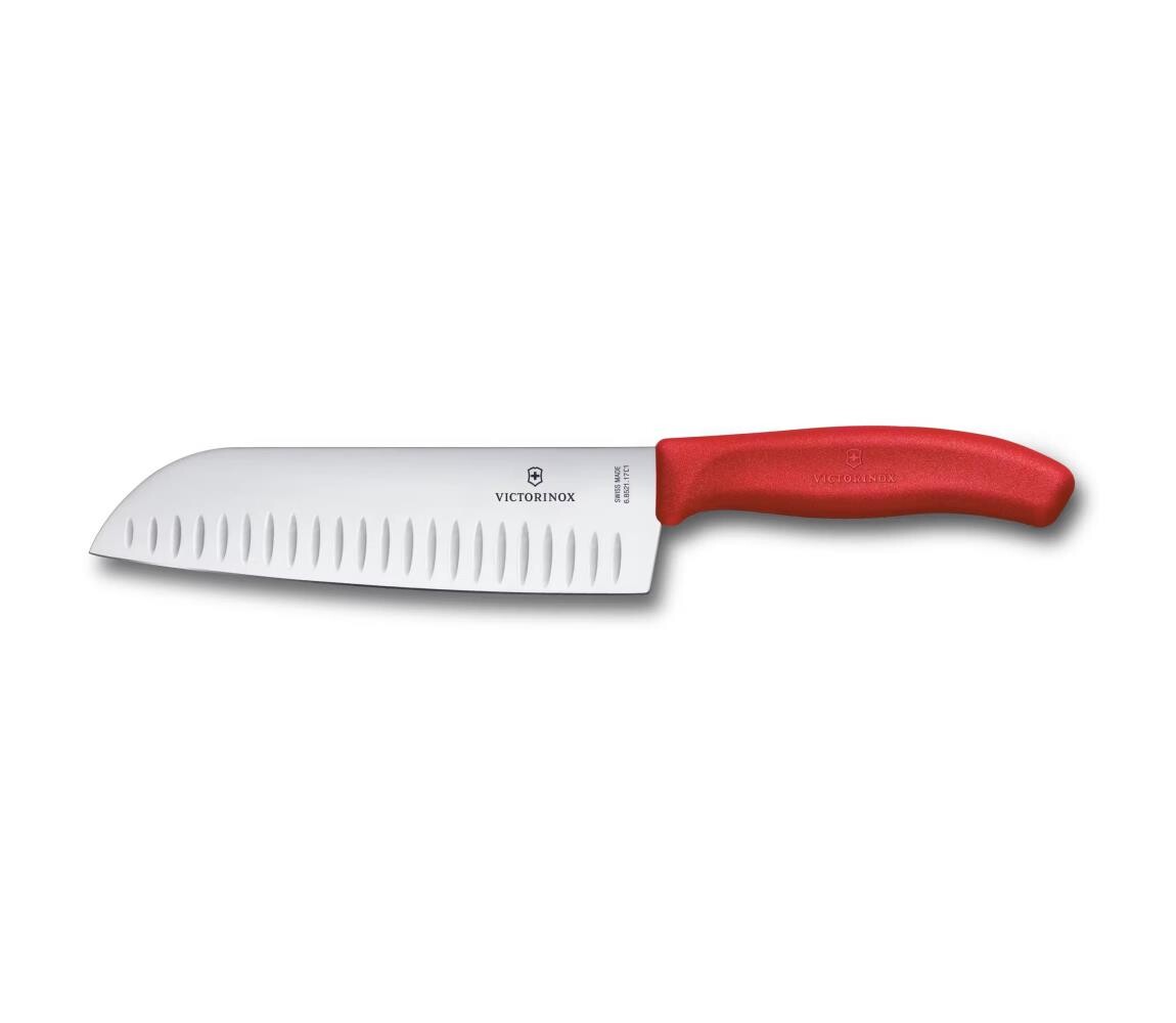 Victorinox - Kuchyňský nůž santoku SWISS CLASSIC 17 cm červená 6.8521.17C1B