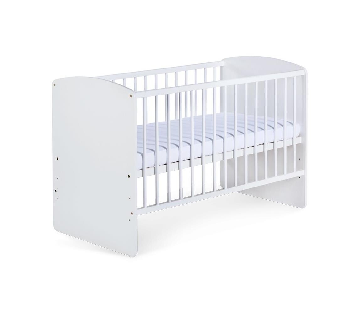 KLUPŚ - Dětská postýlka KAROLINA II 120x60 cm borovice/bílá C-0163