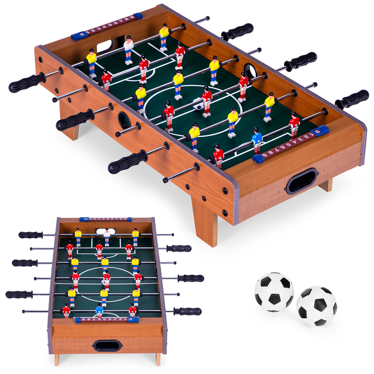 Mini stolní fotbal 69x35,5 cm dřevěný stolní fotbal ECOTOYS