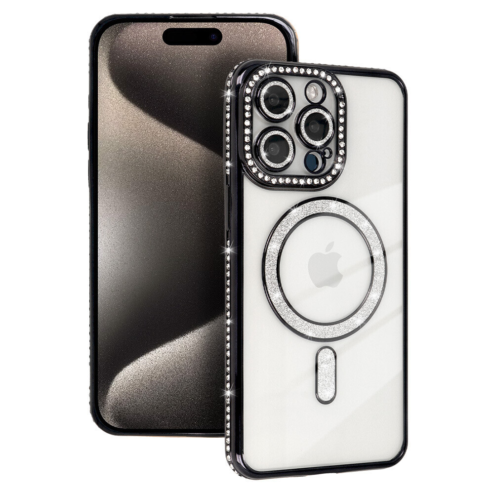 Zadní kryt Bling Magsafe pro iPhone 17 black