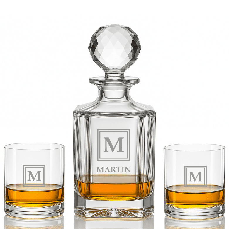 Dekorant Whisky set s monogramem Blank 1+2