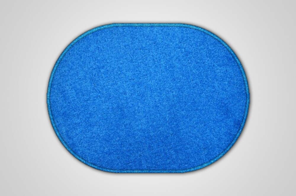 AKCE: 50x80 cm Kusový modrý koberec Eton ovál, modrá, Vopi