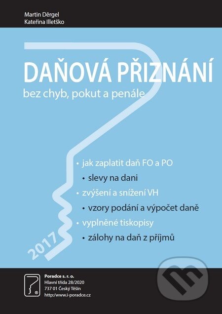 Daňová přiznání za rok 2017 - Poradce s.r.o.
