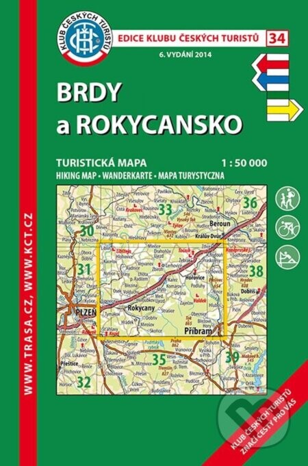 KČT 34 Brdy a Rokycansko 1:50 000 - Klub českých turistů
