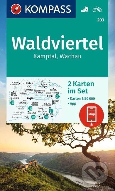 Waldviertel, Kamptal, Wachau 1:50 000 / sada 2 turistických map 203 - Marco Polo