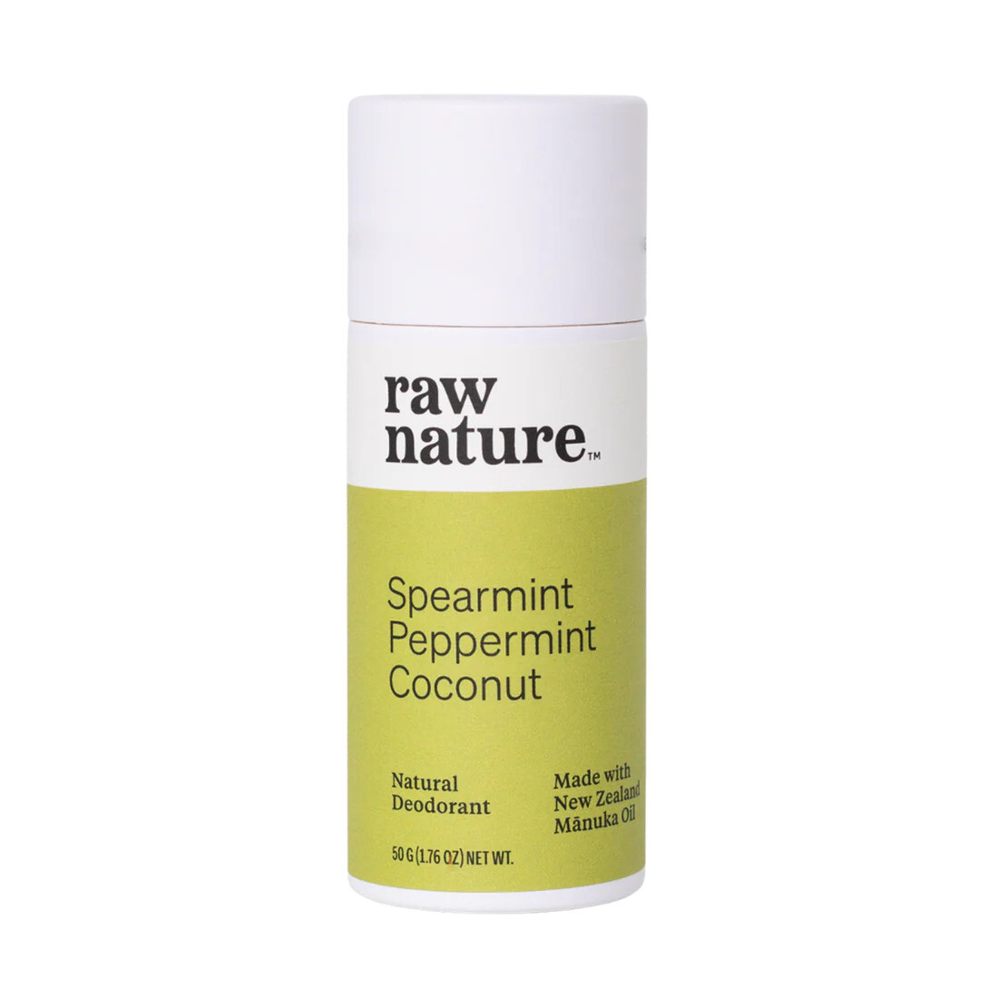 Raw Nature Natural Deodorant, spearmint, peppermint a kokos, 50 g