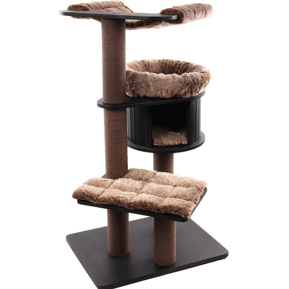 Flamingo Škrabací strom Raisa 2 Brown & Grey | Škrabadlo pro kočky