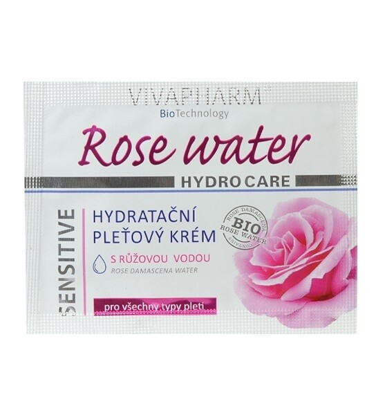Vivaco Hydratační pleťový krém s růžovou vodou VIVAPHARM - vzorek 4 ml