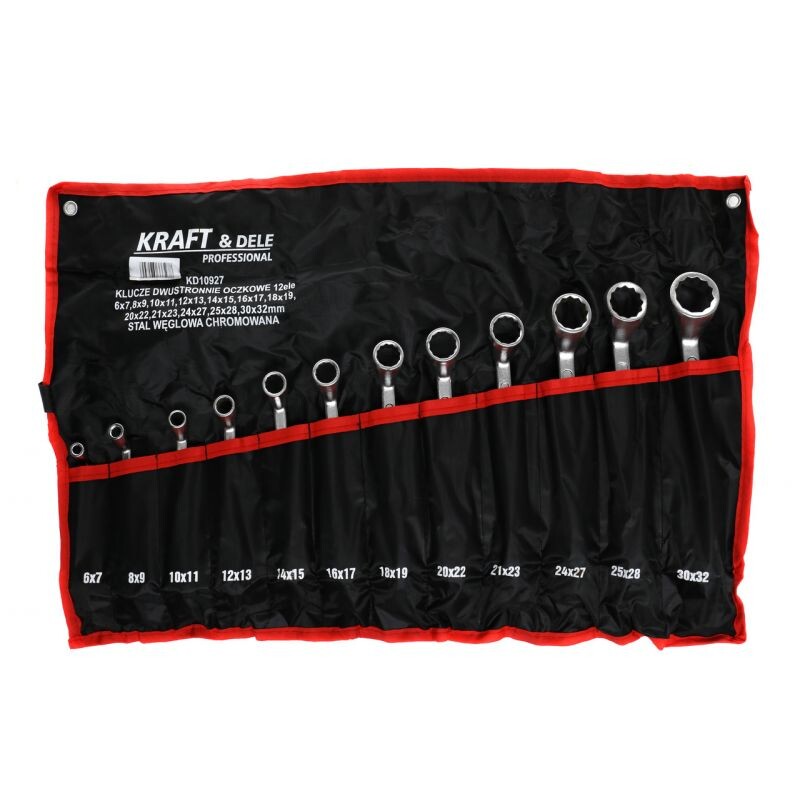 Kraft&Dele KD10927 sada oboustranných očkových klíčů 12ks