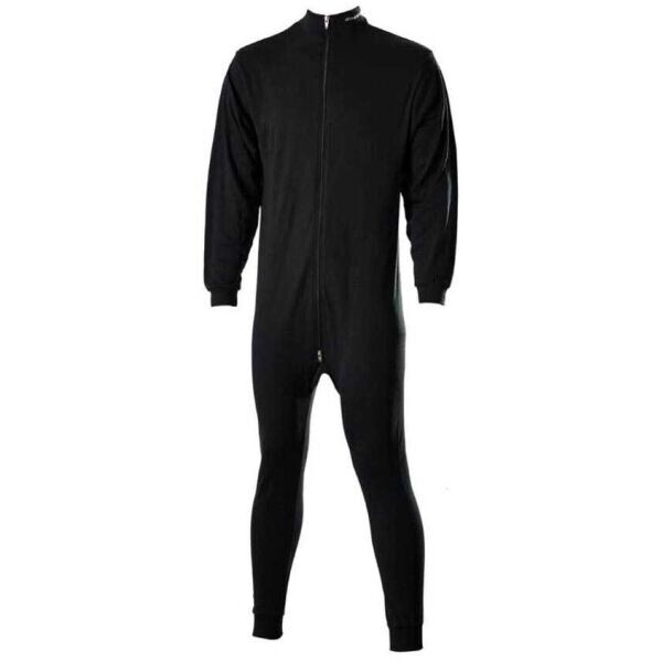 SHERWOOD UNDERWEAR SR Jednodílné funkční ribano, černá, velikost