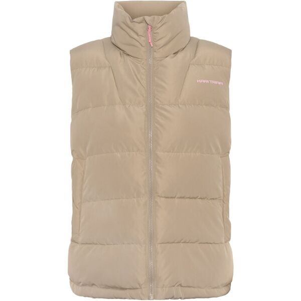 KARI TRAA LINN Dámská zateplená vesta, béžová, velikost