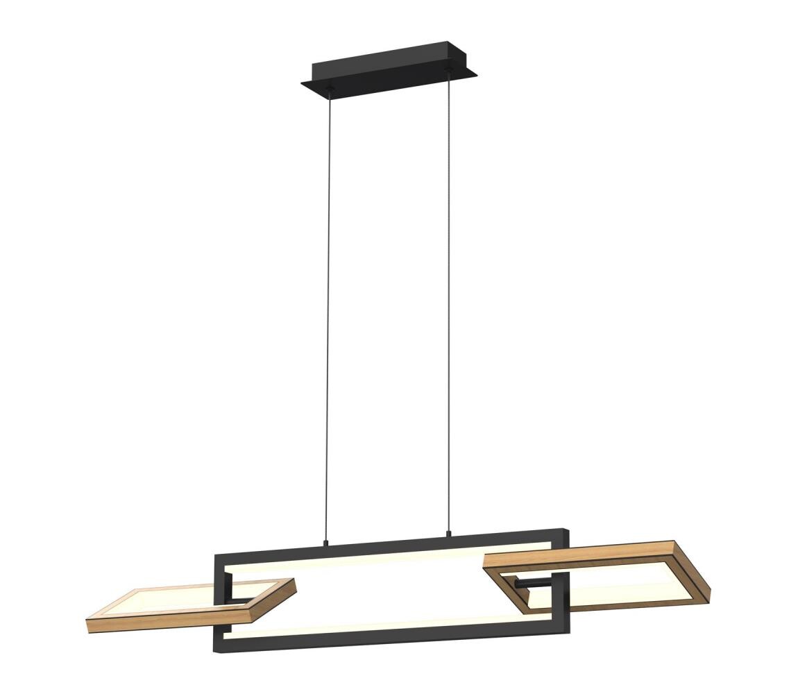 Wofi 7022-306- LED Stmívatelný lustr na lanku MATERA LED/30W/230V černá/hnědá 7022-306