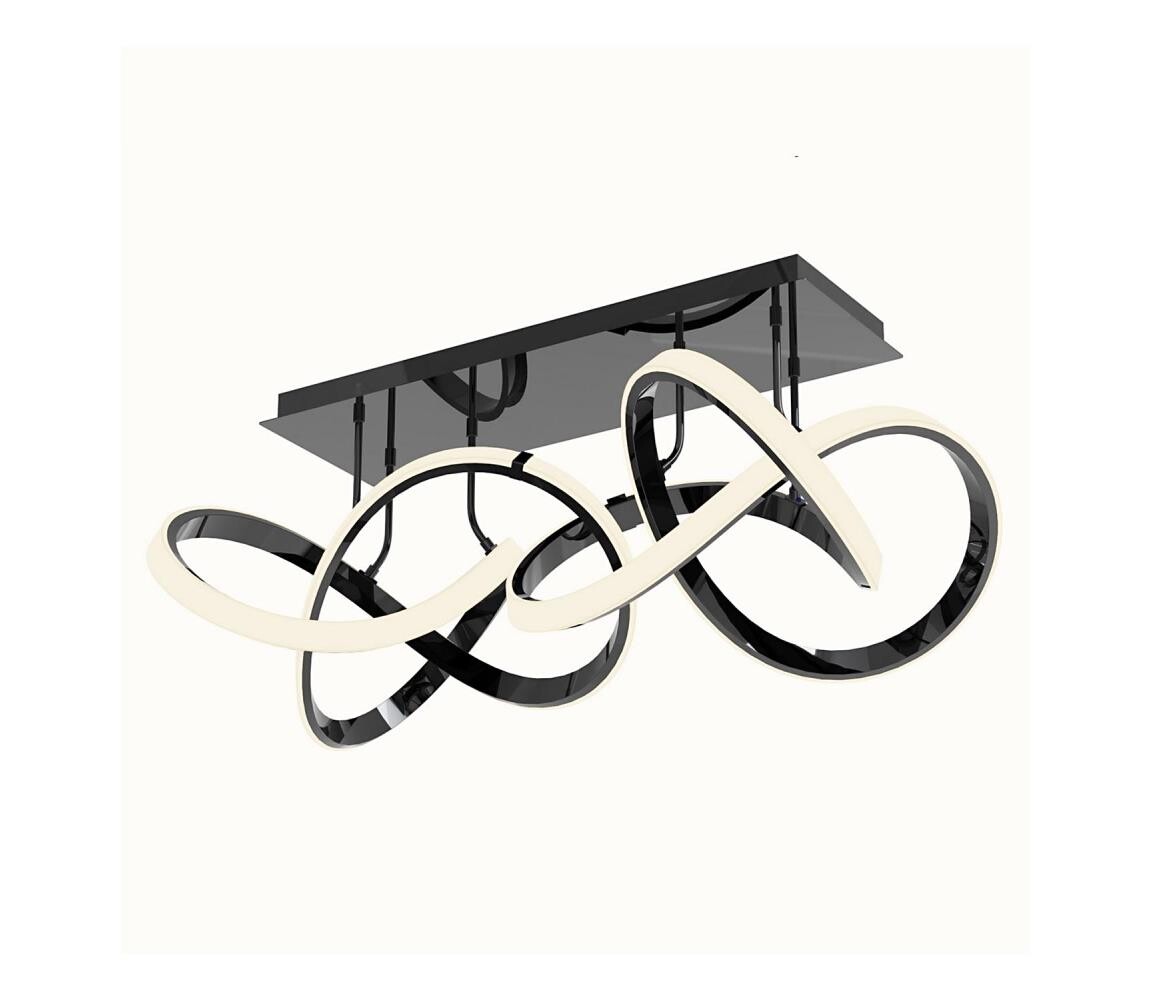 Wofi 9134-205 - LED Stmívatelný přisazený lustr INDIGO LED/64W/230V černá/chrom 9134-205