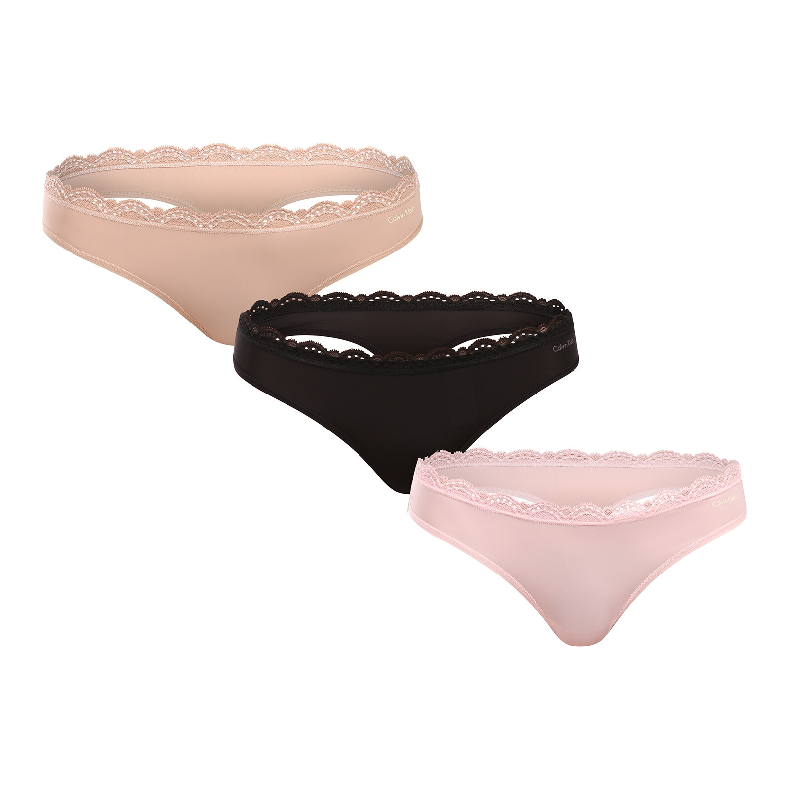 3PACK dámská tanga Calvin Klein vícebarevná (QD5300-3VQ) L