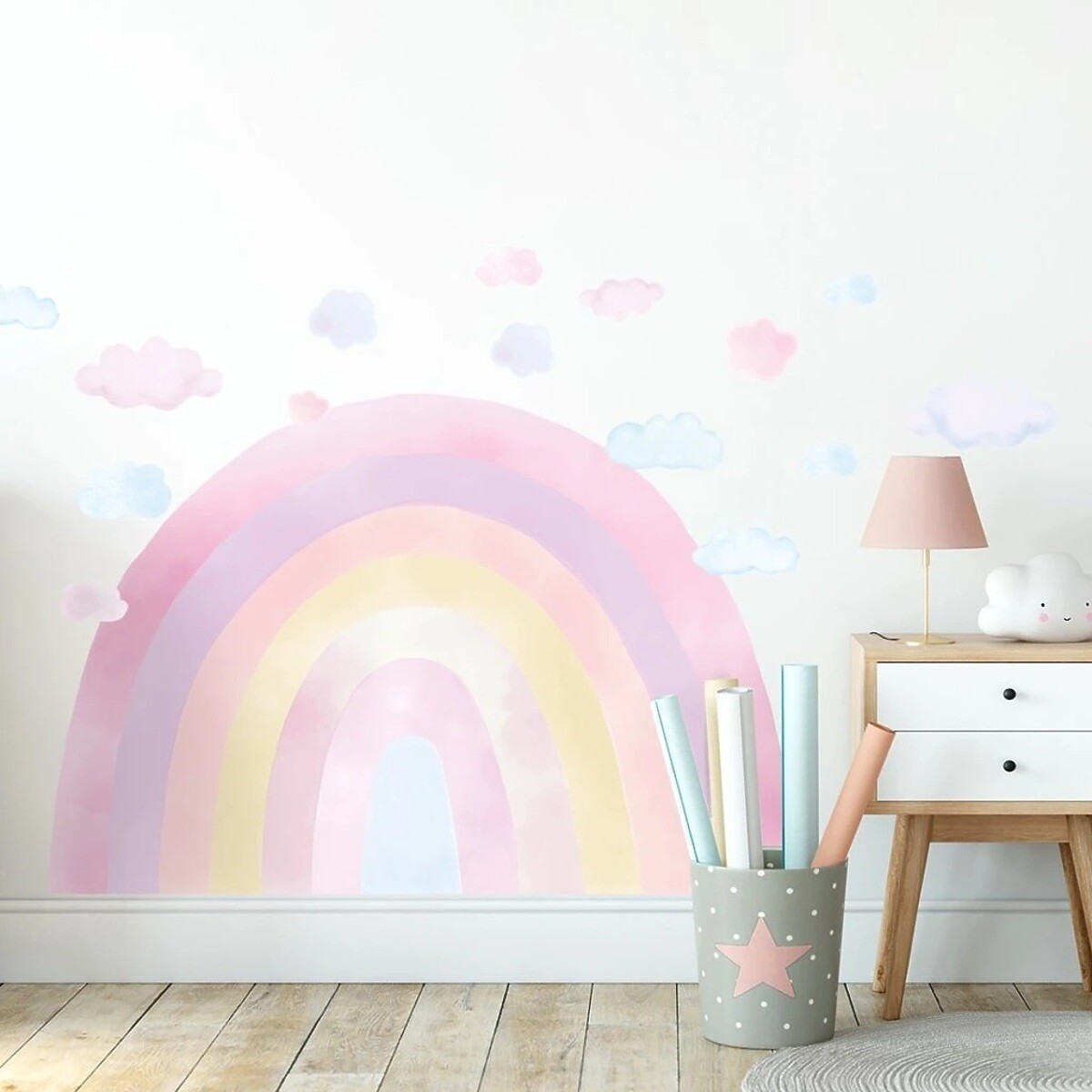 Samolepka na zeď PASTELOWE LOVE® wall rainbow pink 38078-0,