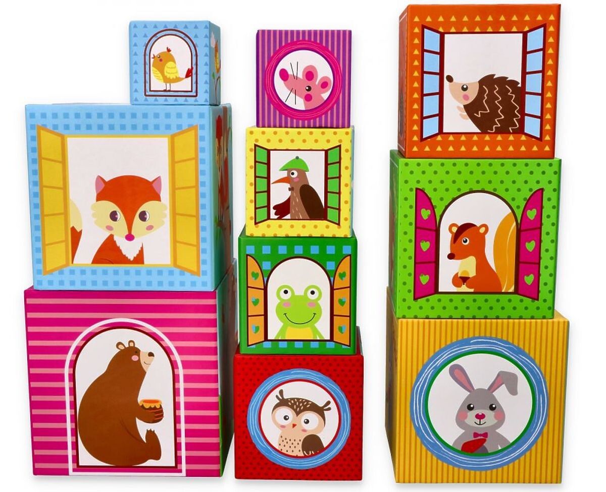 Skládačka kostky kelímky Lesní