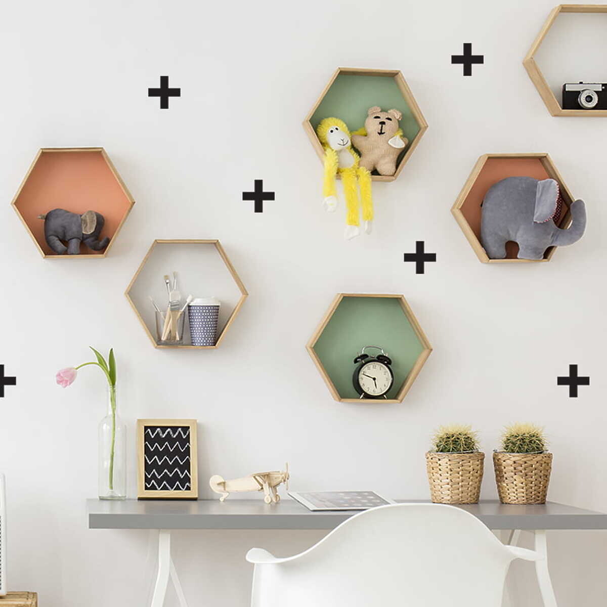 Samolepka na zeď PASTELOWE LOVE® sticker black cross 39131-0,